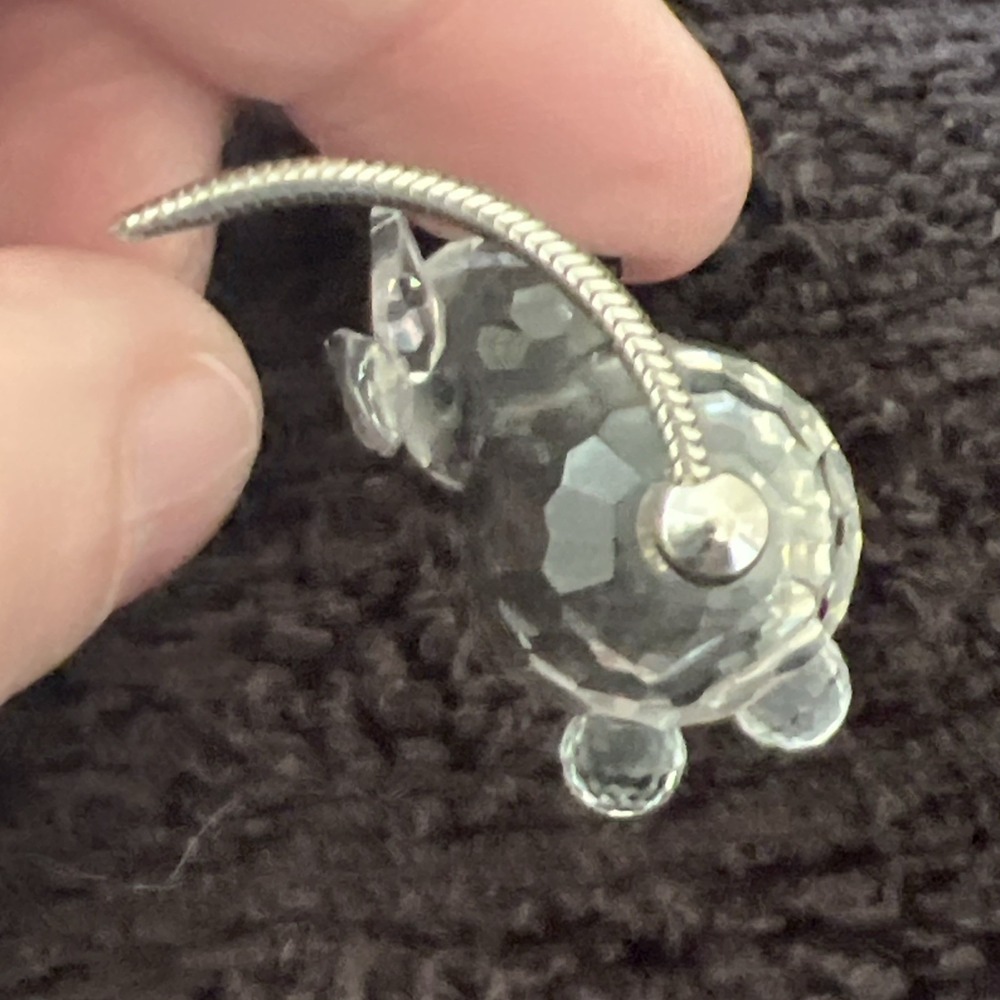 Swarovski Crystal Cat Kitty Charm Figurine Flowing Wire Tail RETIRED - Picture 7 of 11